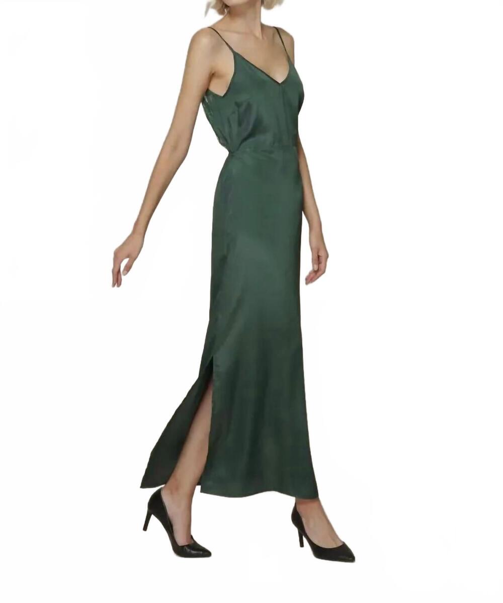 NEW AMYLYNN faye lace edged camisole midi dress in emerald